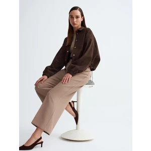 60781 Süet Bomber Ceket-Kahve