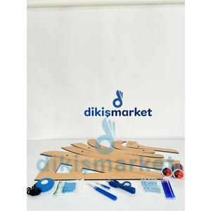 Dm Dikişmarket Dikiş Başlangıç Seti Rigalı Set (7li Riga /modelist Gönyesi / Siyah-Beyaz Ip/çizgi Sabun/ Çıt Makas/ Mezura/ Küçük, Büyük Ilik Açıcı/ Toplu Iğne/ Altın Makas)