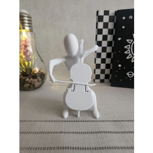 Etkrtl-Çello Çalan Iskandinav Tarzı Heykel Biblo