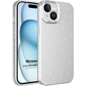 Apple iPhone 15 Plus Kılıf Grand Stardust Gümüş