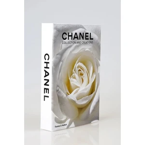 Chanel Krem Gül Dekoratif Kitap Kutu