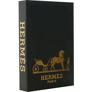Hermes Siyah Gold Dekoratif Kitap Kutusu