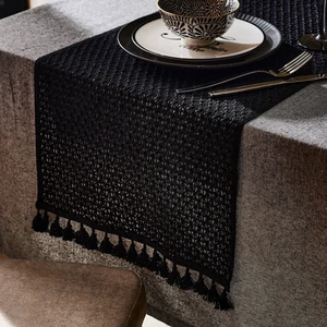 Soft Santa Runner - Siyah - 35X145 cm