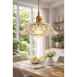 Luna Lighting Italiano Model Şeffaf Cam Klasik Sarkıt Tekli Avize