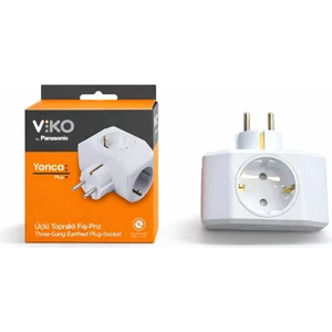 Yonca Üçlü Topraklı Fiş-Priz