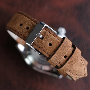 Yaydan Deri Aksesuar Koyu Taba Süet Deri Kordon