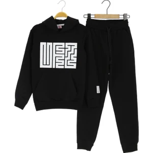 Kız Çocuk Eşofman Takımı Kapüşonlu Cepli