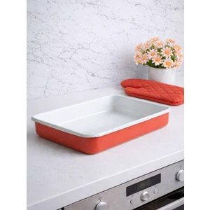 Elifle Emaye Emaye Dikdörtgen Tepsi 25*35 cm