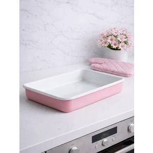 Elifle Emaye Emaye Dikdörtgen Tepsi 25*35 cm