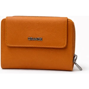 Hakiki Deri Kadın Cüzdan Turuncu 2768