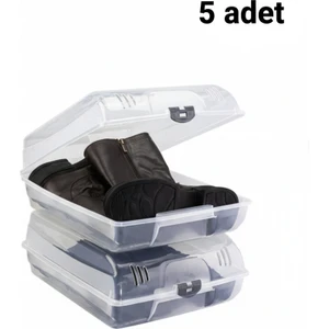 5 Adet Şeffaf Bot Saklama Kutusu
