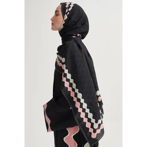 Luma Monogram Floş Şal Siyah