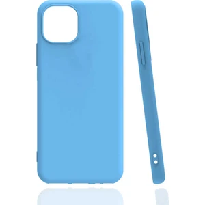 iPhone 13 Pro Max Uyumlu Sbt Biye Silikon-Mavi Açık