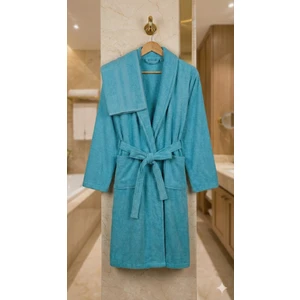 Arya Turkuaz Havlulu Bornoz