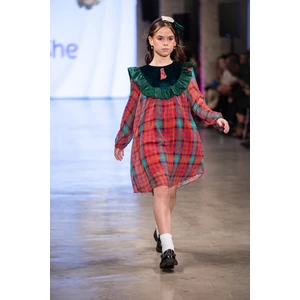 Kareli Şifon Elbise