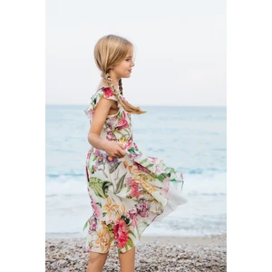 ÇİÇEK DESENLİ ŞİFON ELBİSE