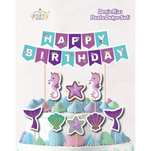 İstoç Parti Deniz Kızı Temalı Pasta Süsü