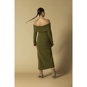 Madonna Yaka Triko Elbise