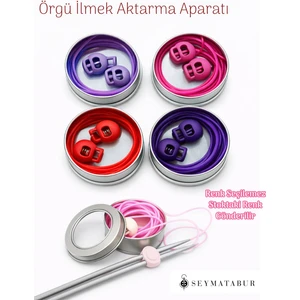 Örgü Ilmek Aktarma Aparatı – Renkli Elastik Kablo Seti