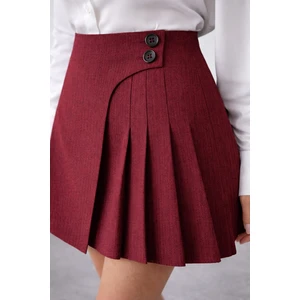 Yüksek Bel Pileli Etek