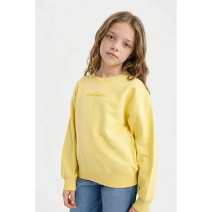 Relax Fit Baskılı Sweatshirt Kız Çocuk E6782A826SP