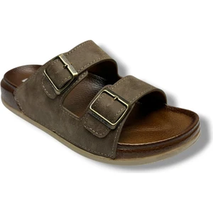 Witta 55201-26 Deri Çift Bant Anatomik Terlik 36-40