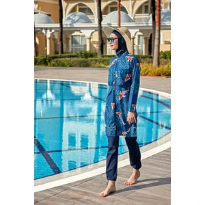 Remsa Mayo Önü Kapaklı Paraşüt Tam Kapalı Tesettür Mayo R069B Koi Japonya