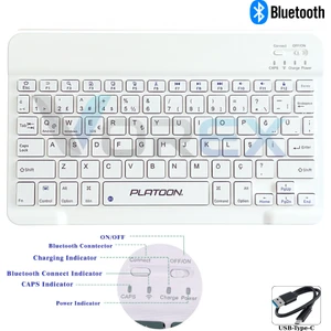 PL-366 Bluetooth Kablosuz Klavye – Type-C Şarjlı, Tablet Telefon Pc Uyumlu