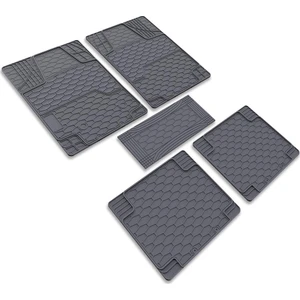 İmage Smyrna Üniversal Paspas Kauçuk Gri 5 Parça