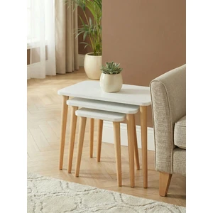 Napoli 3'lü Zigon Sehpa Beyaz