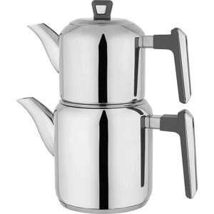 Tealine Çelik Çaydanlık Takımı 4 Parça-Gri