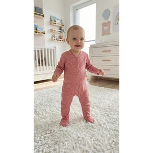Çiçekli Patikli Bebek Tulum