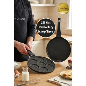 2'li Set Pankek Tavası & Krep Tavası