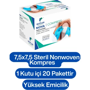 7,5x7,5 Nova Steril Nonwoven Kompres 1 Kutu