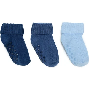 Hellobaby Hellobaby Erkek Bebek 3lü Kıvrık Çorap