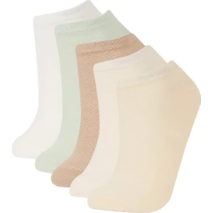 Kadın 5'li Pamuklu Patik Çorap E2128AXNS