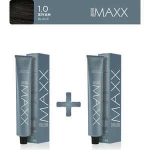 Maxx Deluxe 2'li Tüp Boya 60 ml 1.0 Siyah