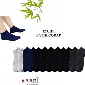 Abani Classic 12 Çift Kısa Patik Erkek Bambu Çorap