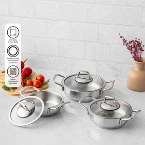 Demre 6 Parça Çelik Sahan Set