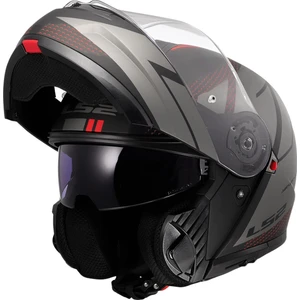 Ls2 Strobe 2 Code Mat Siyah-Gri Çene Açılır Kask