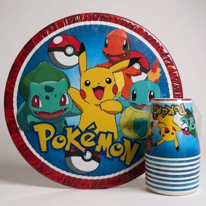 Cadde Süs Pokemon Temalı Tabak Bardak 8'li Set
