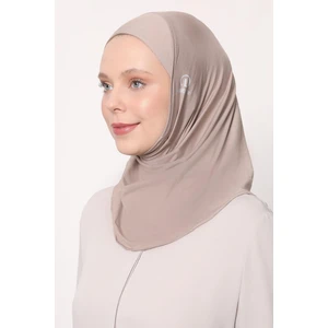 İhvan Online Hijab Sport Penye Bone - Açık Vizon