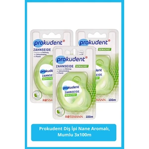 Diş Ipi Nane Aromalı, Mumlu 3X100M