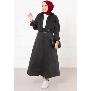 Etekli Kot Takım Siyah