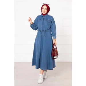 Etekli Kot Takım Açık Mavi