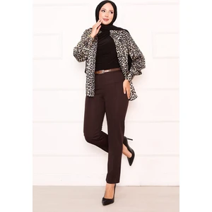 Çımalı Tesettür Pantolon Acı Kahve