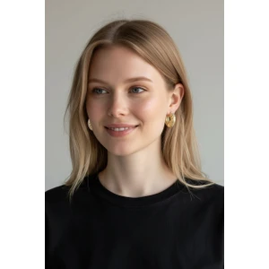 Stella Zirkon Taşlı Rose Gold Çelik Küpe