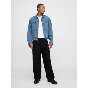 Erkek Siyah Extra Baggy Jean Pantolon