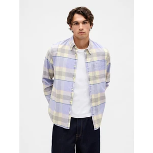 Erkek Mor Standart Fit Oxford Gömlek