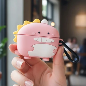 Caseonn Xiaomi Redmi Buds 6 Pro Kılıf Karakter Figürlü Dinazor Pembe